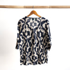 Brighter Days Cotton Top - Bold Art Navy