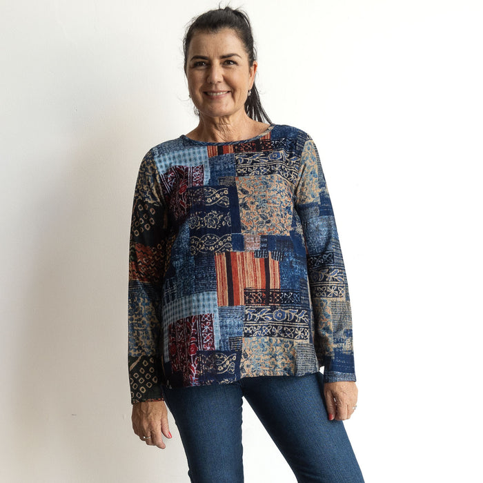 Cotton Corduroy Top by Orientique Australia - California Dreaming - 3258