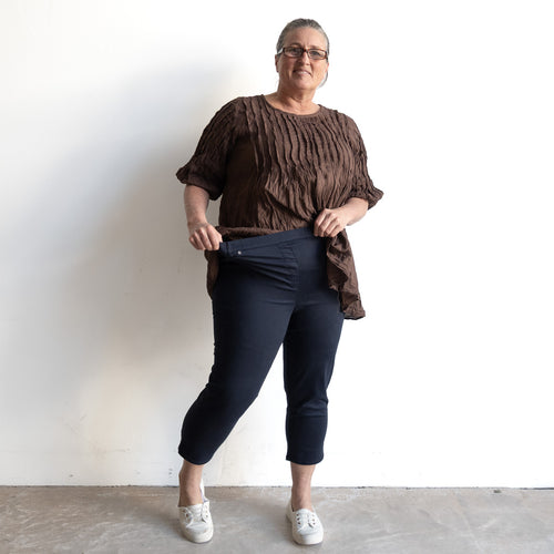 Capri Stretch Denim Jeggings by Cafe Latte in Classic Colours