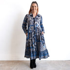 Chambray Midi Shirt Dress by Orientique - Bhadoi - 91287