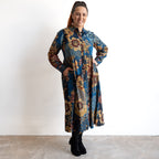 Chambray Maxi Shirt Dress by Orientique - Maluku - 21469