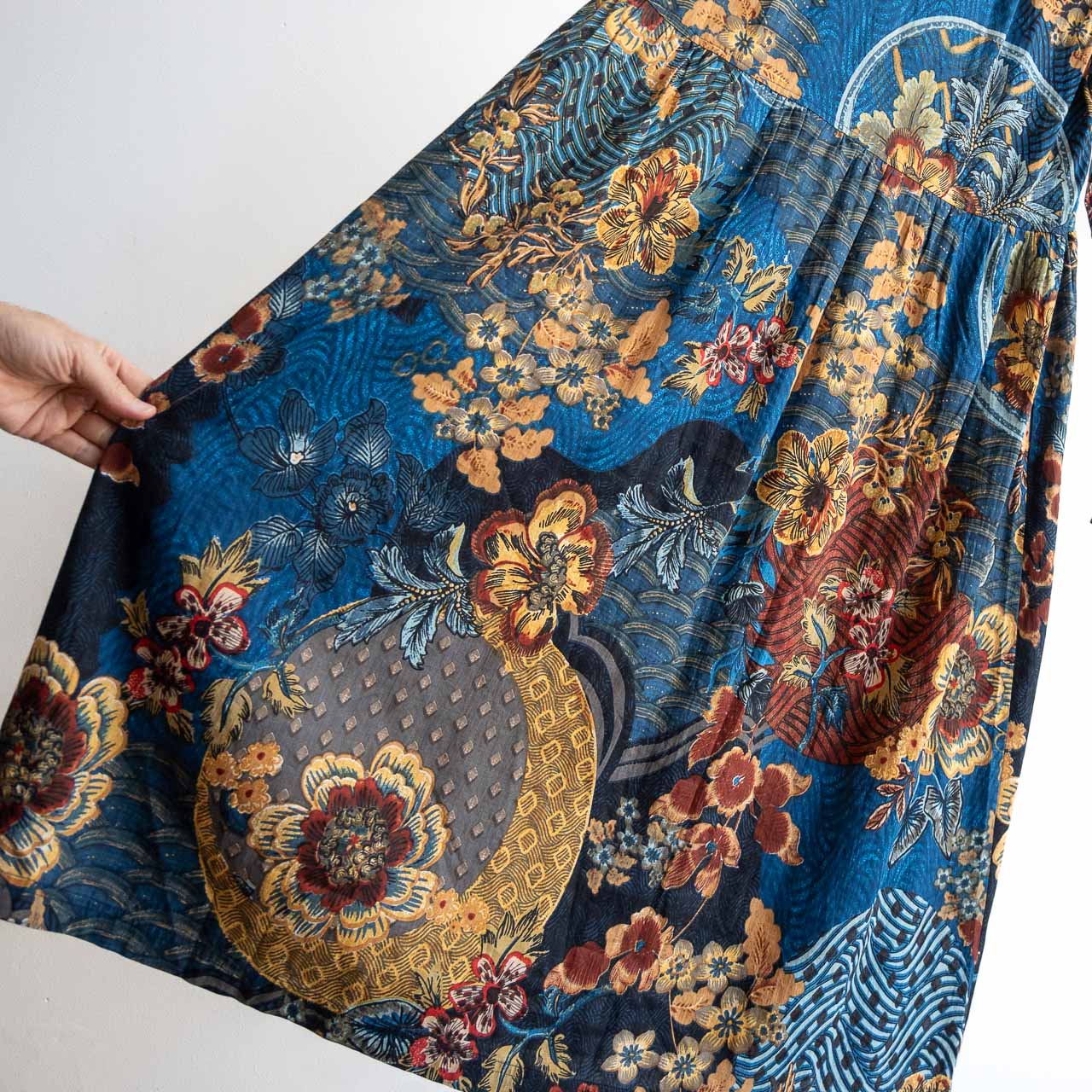 Chambray Maxi Shirt Dress by Orientique - Maluku - 21469