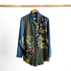 Chambray Pocket Shirt Blouse by Orientique - Keqioa - 62808