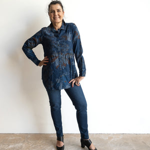 Chambray Pocket Shirt Blouse by Orientique Australia - Dancing Queen - 23057