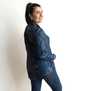 Chambray Pocket Shirt Blouse by Orientique Australia - Dancing Queen - 23057