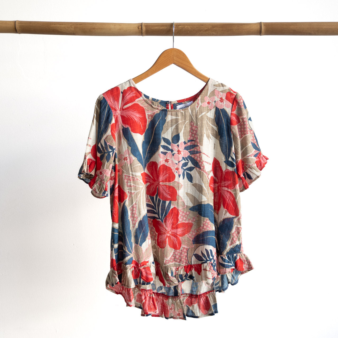 Chic Ruffle Hem Blouse - Cavailon - 42227