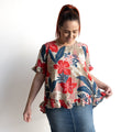 Chic Ruffle Hem Blouse - Cavailon - 42227