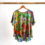 Chic Ruffle Hem Blouse - Citadelle - 1356