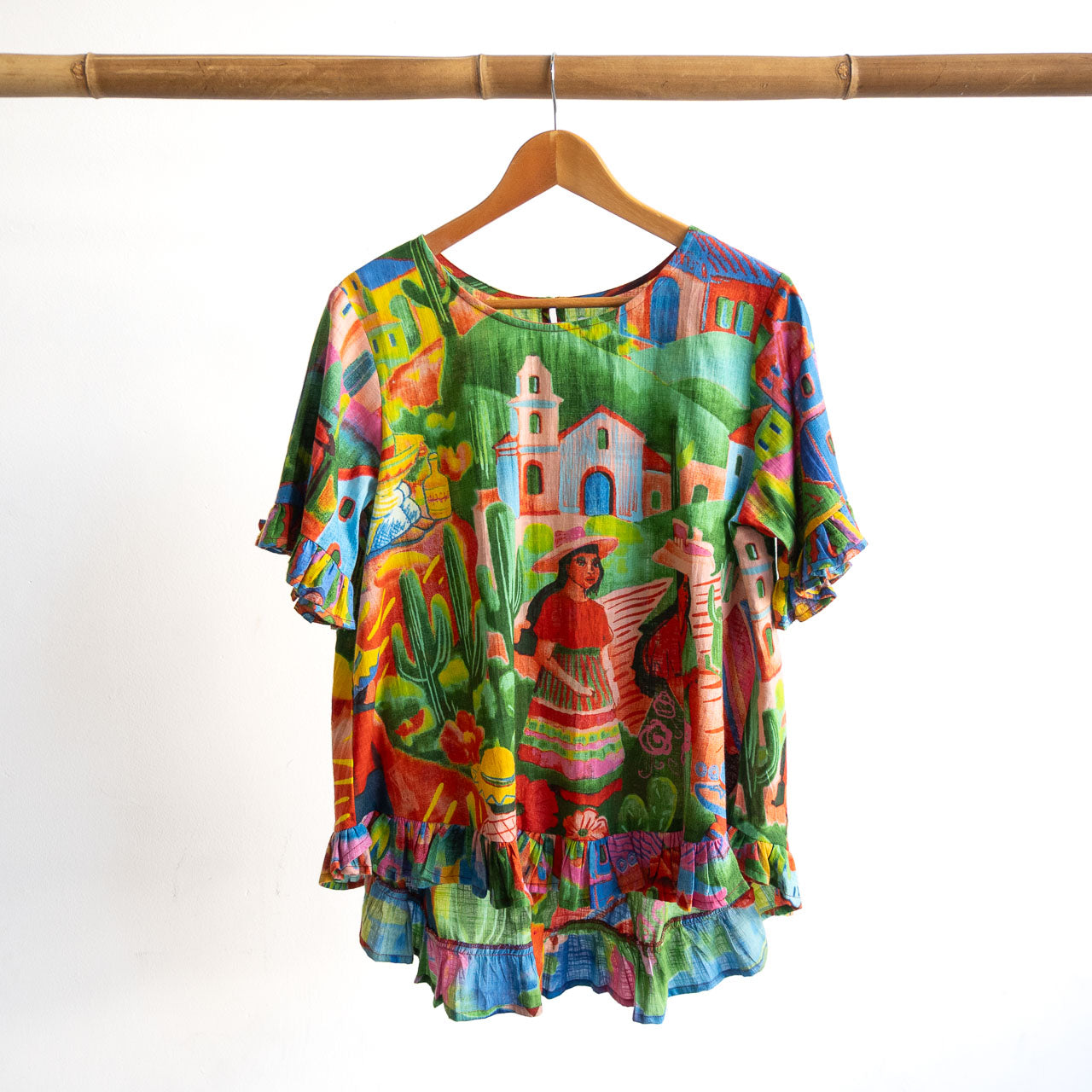 Chic Ruffle Hem Blouse - Citadelle - 1356