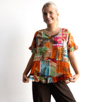 Chic Ruffle Hem Blouse - Perpignan - 72577