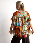 Chic Ruffle Hem Blouse - Perpignan - 72577