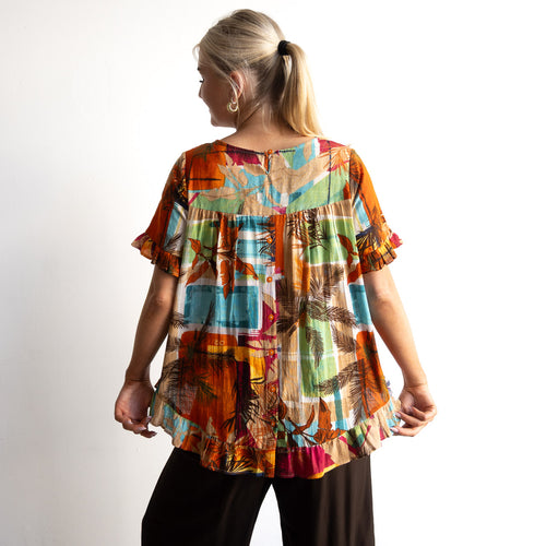 Chic Ruffle Hem Blouse - Perpignan - 72577
