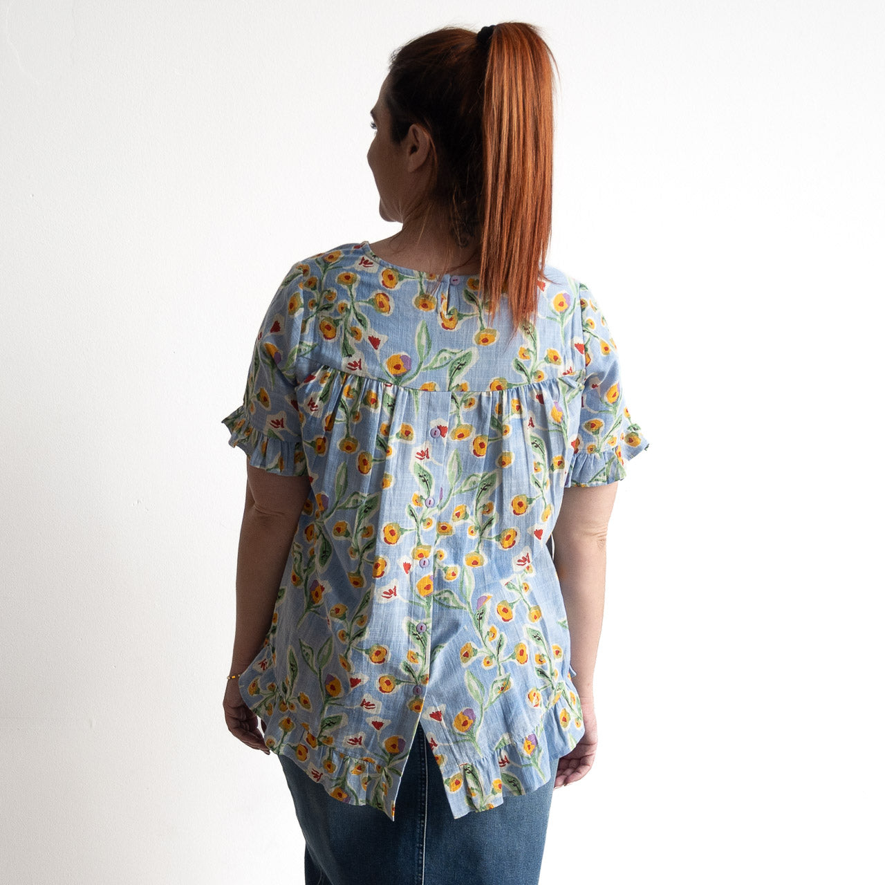 Chic Ruffle Hem Blouse - Sur Mer - 92190