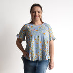 Chic Ruffle Hem Blouse - Sur Mer - 92190