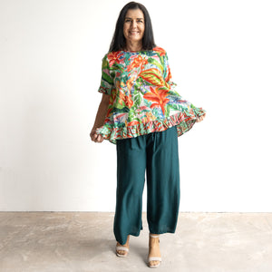 Chic Ruffle Hem Blouse by Orientique Australia - Ecuador - 42197