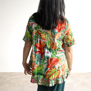 Chic Ruffle Hem Blouse by Orientique Australia - Ecuador - 42197