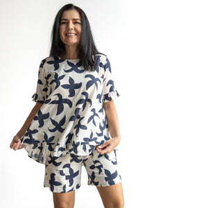 Chic Ruffle Hem Blouse by Orientique Australia - Nazca - 42191