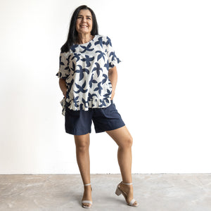 Chic Ruffle Hem Blouse by Orientique Australia - Nazca - 42191