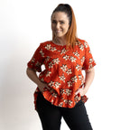 Chic Ruffle Hem Blouse by Orientique Australia - Saventa - 72560