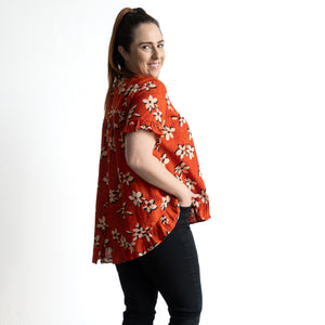 Chic Ruffle Hem Blouse by Orientique Australia - Saventa - 72560