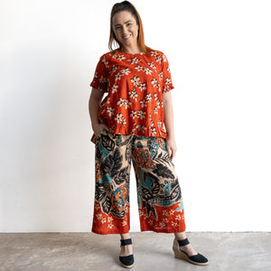 Wide-leg Summer Pant by Orientique Australia - Saventa - 76070