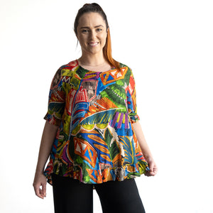 Chic Ruffle Hem Blouse by Orientique Australia - Torgua - 92122