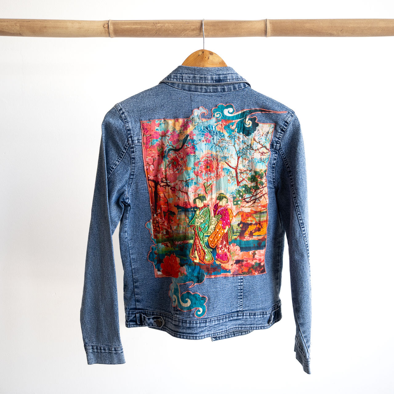 Classic Applique Denim Jacket by Orientique - Nippori - 62782