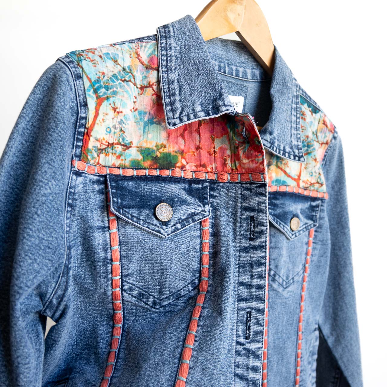 Classic Applique Denim Jacket by Orientique - Nippori - 62782