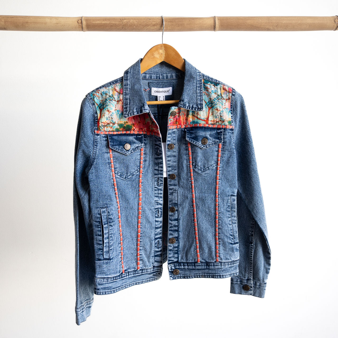 Classic Applique Denim Jacket by Orientique - Nippori - 62782