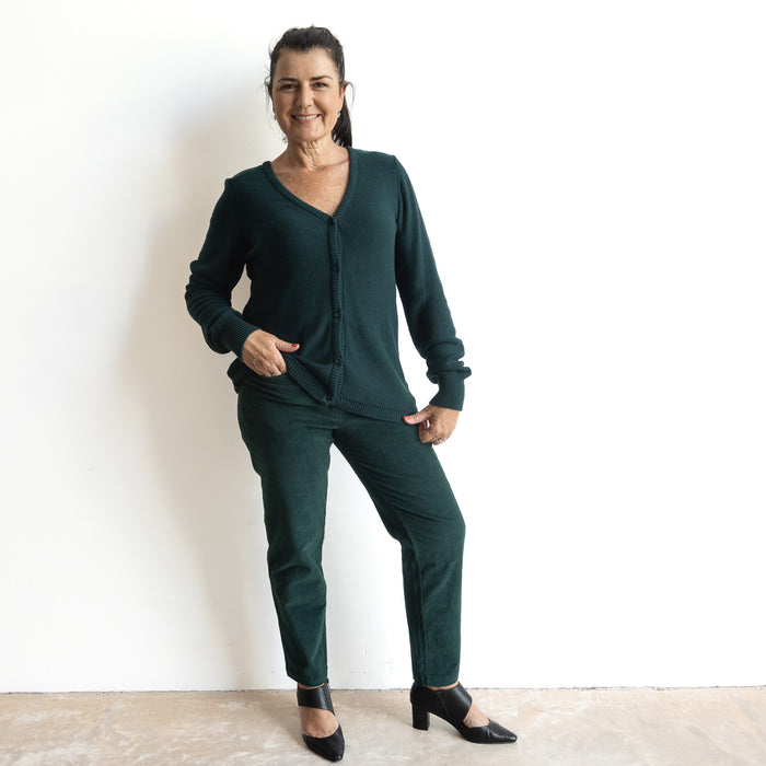 Classic Button-up Cotton Knit Cardigan by Orientique Australia - 1302