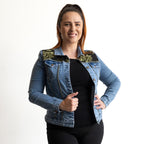 Classic Denim Applique Jacket by Orientique - Keqioa - 62804