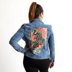 Classic Denim Applique Jacket by Orientique - Keqioa - 62804