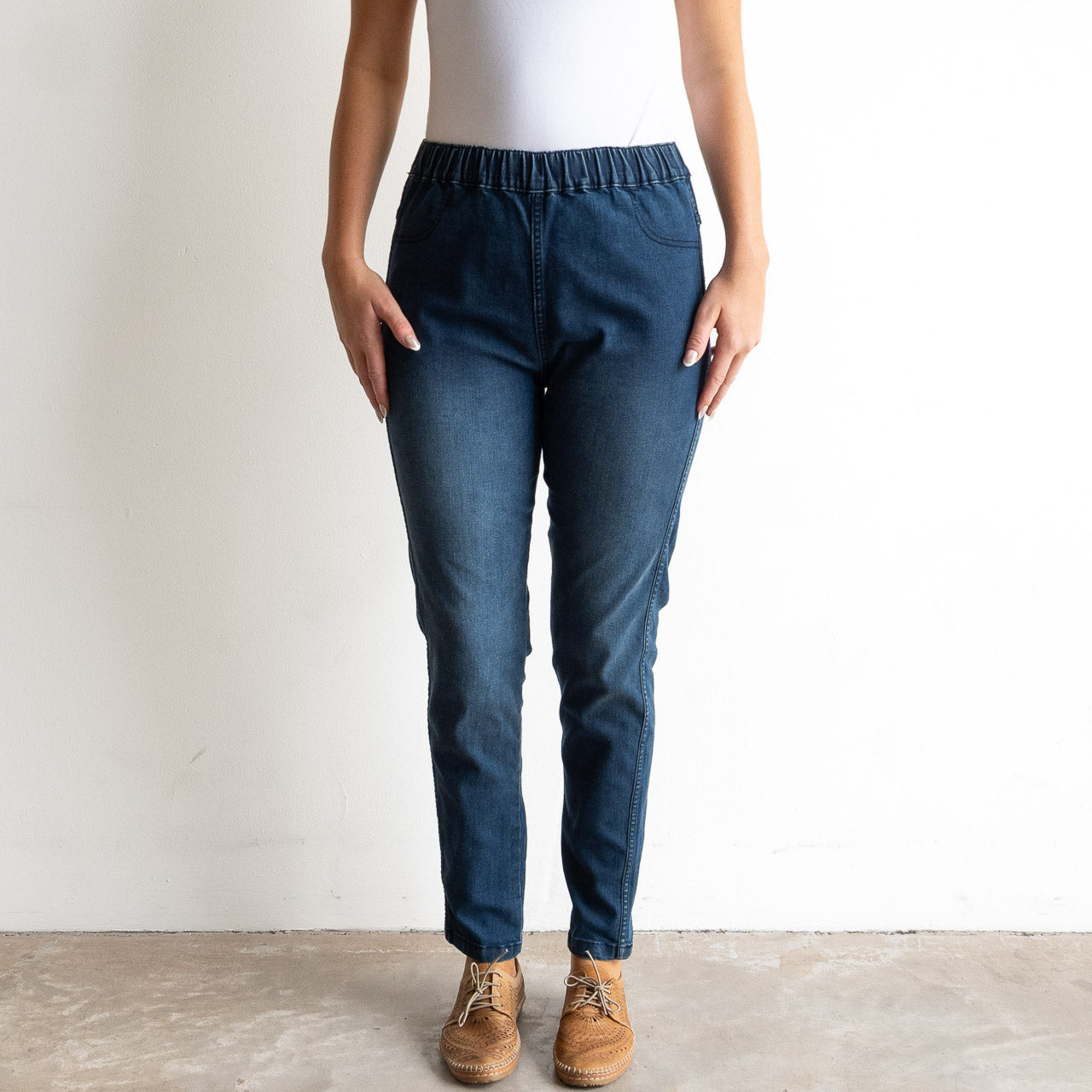 Classic Denim Stretch Jegging by Orientique - 9633