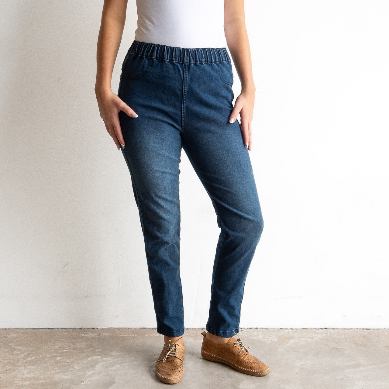 Classic Denim Stretch Jegging by Orientique - 9633
