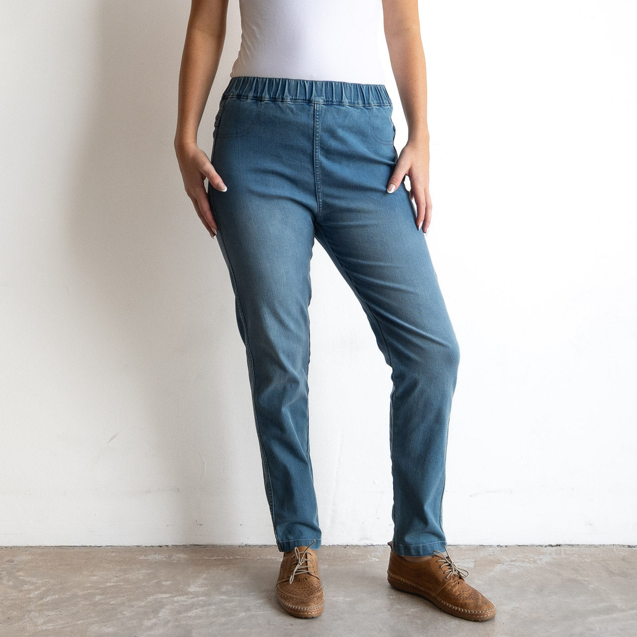 Classic Denim Stretch Jegging by Orientique - 9633