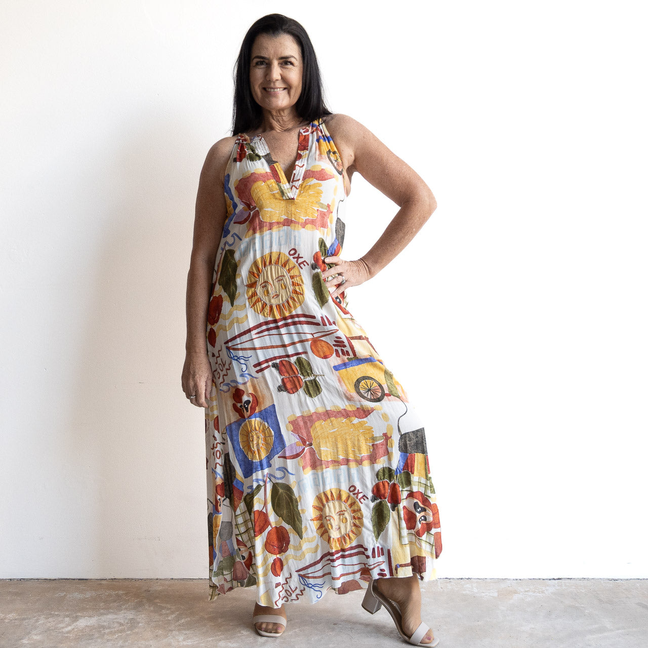 Cocktail Maxi Slip Dress by Escape - Felicia - 71563