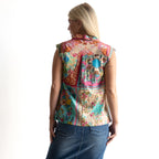 Collard Tank Top - Foulard Fleurs - 62834