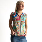 Collard Tank Top - Foulard Fleurs - 62834