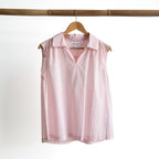 Collared Cotton Tank Top - 52723