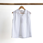 Collared Cotton Tank Top - 52723