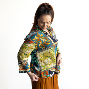Collared Shirt Blouse by Orientique Australia - Cabo Fria - 42193