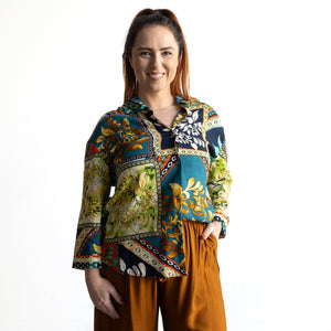 Collared Shirt Blouse by Orientique Australia - Cabo Fria - 42193