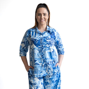 Collared Shirt Blouse by Orientique Australia - Okayama - 42189