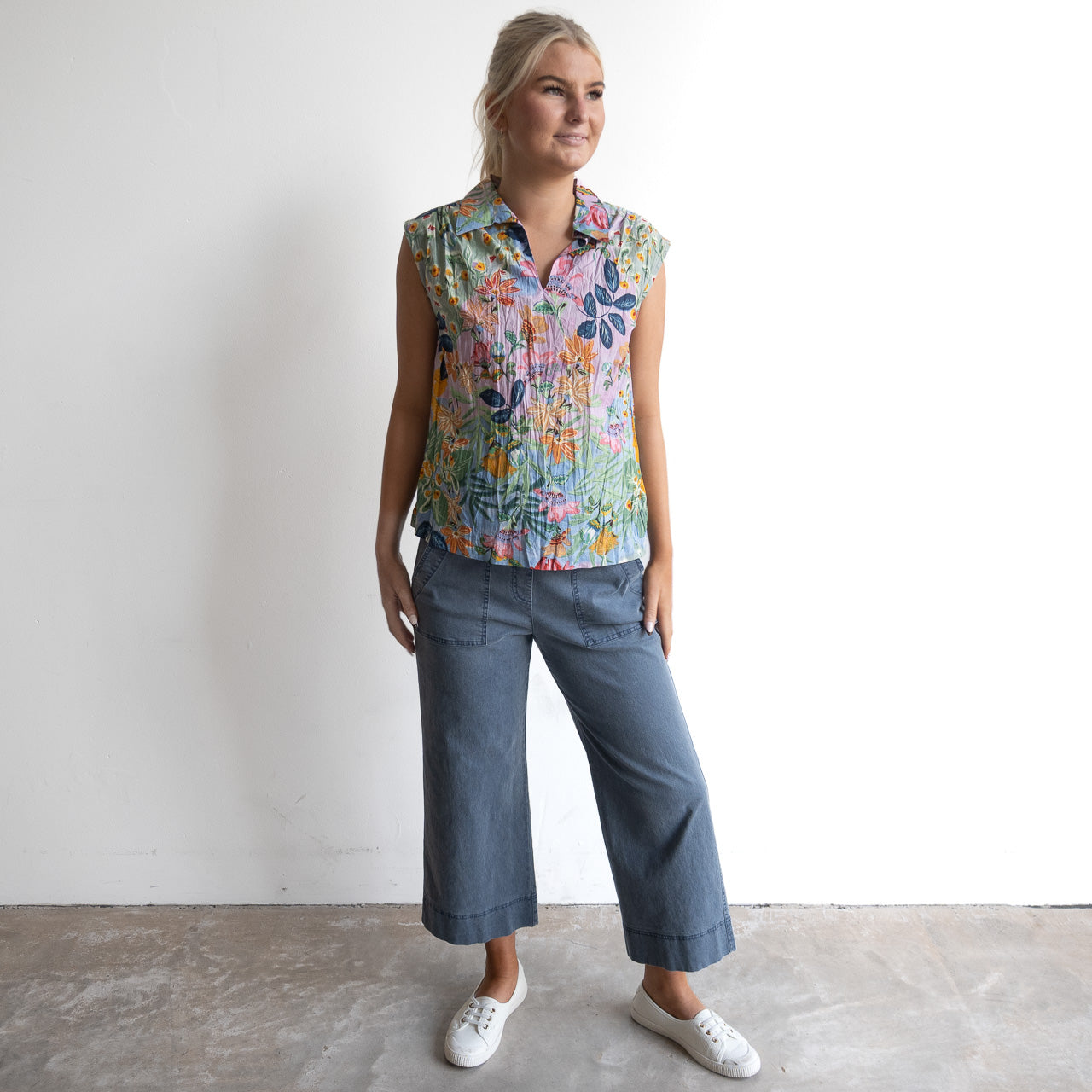 Collared Tank Top - Sur Mer - 92189