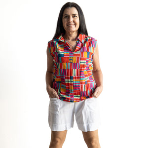 Collared Tank Top by Orientique Australia - Peru - 72563