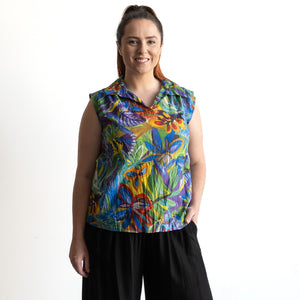 Collared Tank Top by Orientique Australia - Zapallar - 82217