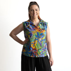 Collared Tank Top by Orientique Australia - Zapallar - 82217