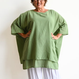 Come Fly With Me Layered Cotton Kaftan Top