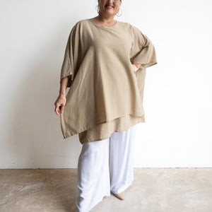 Come Fly With Me Layered Cotton Kaftan Top