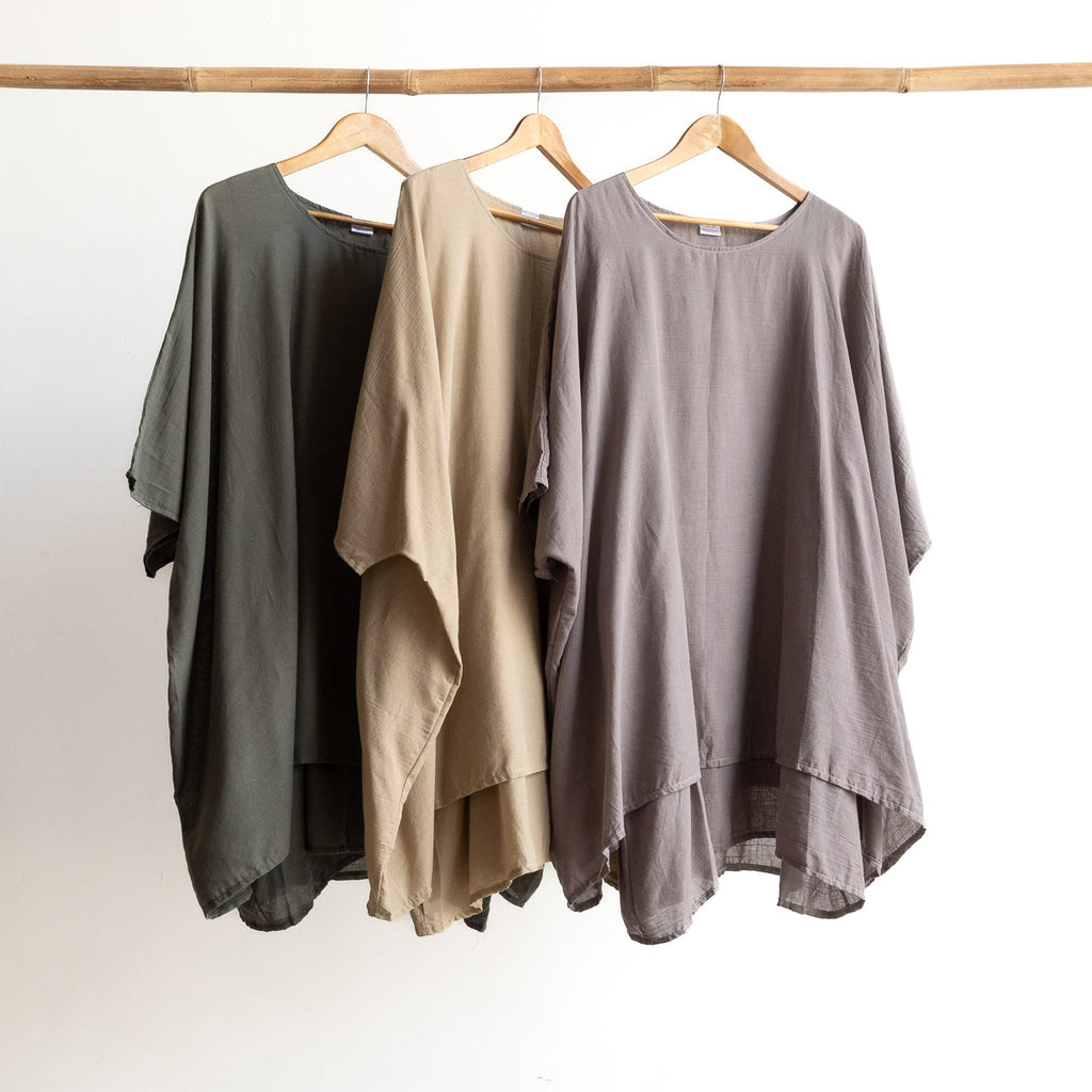 Come Fly With Me Layered Cotton Kaftan Top